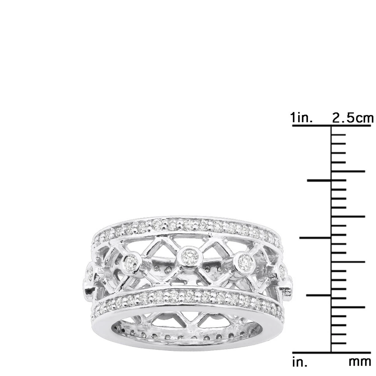 18K White Gold Diamond Eternity Ring 1ct 10 18K White Gold Diamond Eternity Ring 1ct - Image 8
