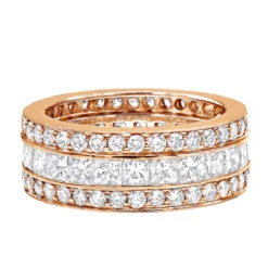 18K White Gold Round & Princess Diamond 5 Carat Eternity/Anniversary Band 17 18K White Gold Round & Princess Diamond 5 Carat Eternity/Anniversary Band -Its Hot Jewelry Shop 18k gold diamond eternity rings collection item 5ctw p 23030 backro