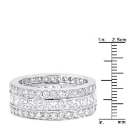 18K White Gold Round & Princess Diamond 5 Carat Eternity/Anniversary Band 19 18K White Gold Round & Princess Diamond 5 Carat Eternity/Anniversary Band -Its Hot Jewelry Shop 18k gold diamond eternity rings collection item 5ctw p 23030 rulerwh