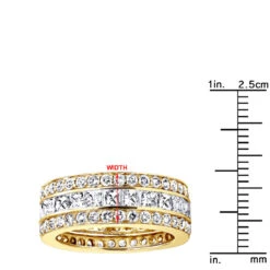 18K White Gold Round & Princess Diamond 5 Carat Eternity/Anniversary Band 20 18K White Gold Round & Princess Diamond 5 Carat Eternity/Anniversary Band -Its Hot Jewelry Shop 18k gold diamond eternity rings collection item 5ctw p 23030 rulerye