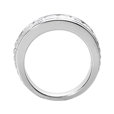 18K White Gold Diamond Men's Wedding Ring 2.10ct 5 18K White Gold Diamond Men's Wedding Ring 2.10ct - Image 3