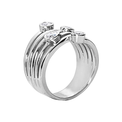 18K White Gold Diamond Right Hand Ring 0.51ct 5 18K White Gold Diamond Right Hand Ring 0.51ct - Image 3