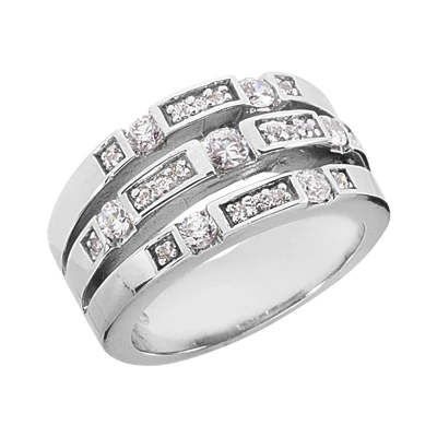 18K White Gold Diamond Right Hand Ring 0.64ct 11.1mm 3 18K White Gold Diamond Right Hand Ring 0.64ct 11.1mm