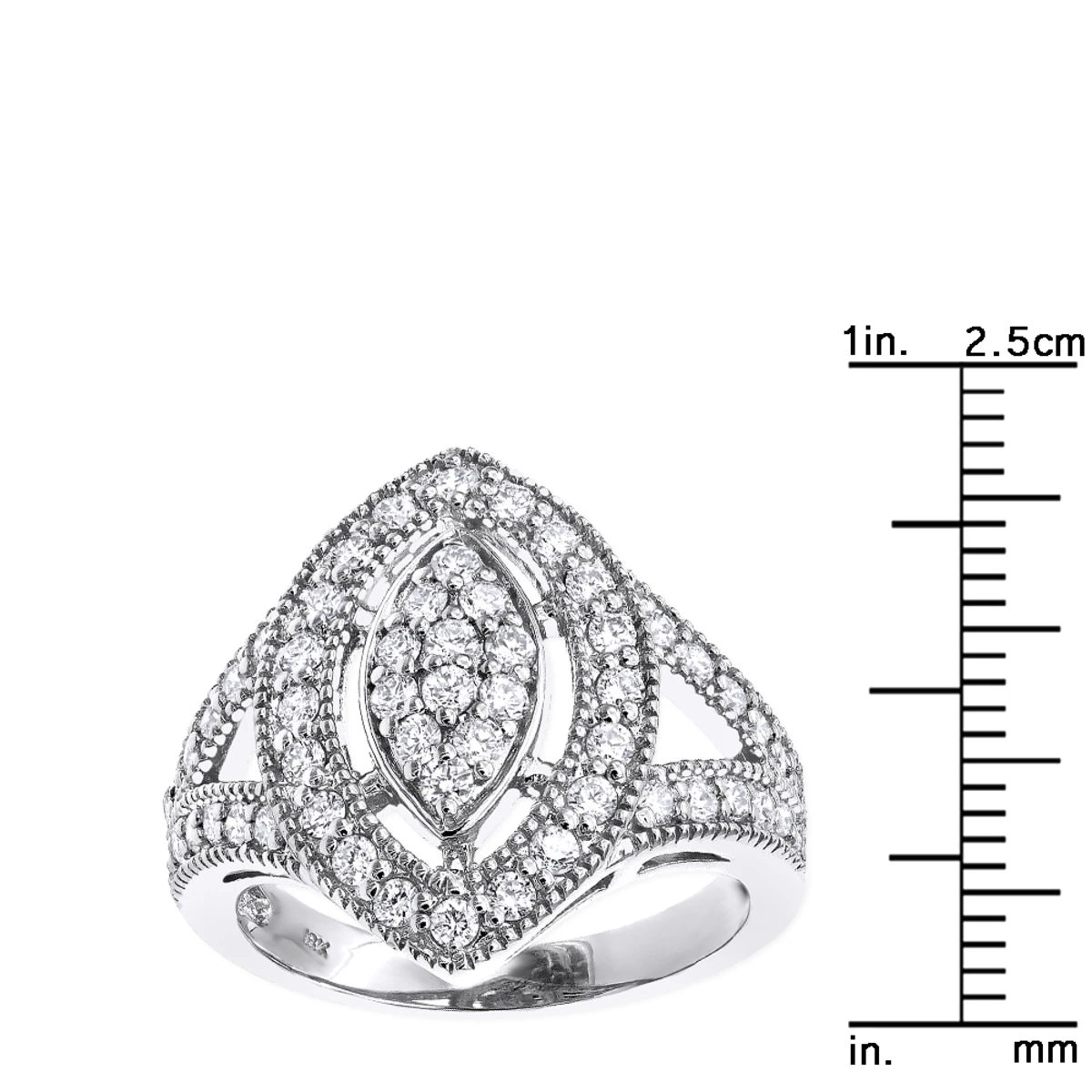 18K Yellow Gold Diamond Right Hand Ring For Women Tear Drop Shape 1.08ct 10 18K Yellow Gold Diamond Right Hand Ring For Women Tear Drop Shape 1.08ct - Image 8