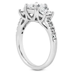 18K White Gold Diamond Three Stone Engagement Ring Set 1.27ct -Its Hot Jewelry Shop 18k gold diamond three stone engagement ring set 127ct p 33262 additional white