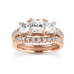 18K White Gold Diamond Three Stone Engagement Ring Set 1.27ct -Its Hot Jewelry Shop 18k gold diamond three stone engagement ring set 127ct p 33262 rose 20220426