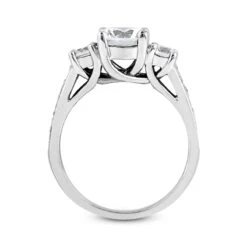 Thin 18K White Gold Diamond Three Stones Engagement Ring 1.05ct 2.94mm -Its Hot Jewelry Shop 18k gold diamond three stones engagement ring 105ct p 33506 additional white