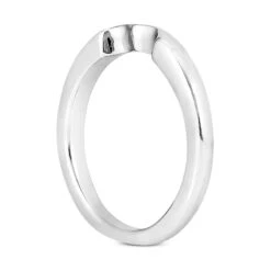 18K White Gold Wedding Band With A Curve For Heart Shape Engagement Ring 2.4mm -Its Hot Jewelry Shop 18k gold engagement band p 34186 back white 20220420 20220426