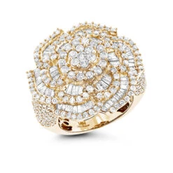 18K White Gold Statement Flower Diamond Engagement Ring LUCCELLO 3.25ct -Its Hot Jewelry Shop 18k gold flower diamond engagement ring luccello 35ct statement jewelry 7