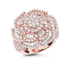 18K White Gold Statement Flower Diamond Engagement Ring LUCCELLO 3.25ct -Its Hot Jewelry Shop 18k gold flower diamond engagement ring luccello 35ct statement jewelry 8