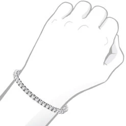 18K White Gold Inline Round Diamond Tennis Bracelet For Women 6.69ct VS Diamonds 13 18K White Gold Inline Round Diamond Tennis Bracelet For Women 6.69ct VS Diamonds -Its Hot Jewelry Shop 18k gold inline round diamond tennis bracelet 669ct vs diamonds bodwh
