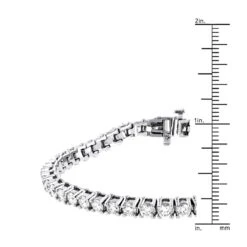 18K White Gold Inline Round Diamond Tennis Bracelet For Women 6.69ct VS Diamonds 12 18K White Gold Inline Round Diamond Tennis Bracelet For Women 6.69ct VS Diamonds -Its Hot Jewelry Shop 18k gold inline round diamond tennis bracelet 669ct vs diamonds rulerwh