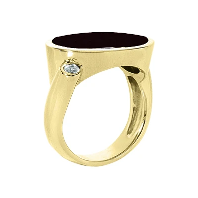 18K White Gold Ladies Black Onyx Ring 0.10ct 6 18K White Gold Ladies Black Onyx Ring 0.10ct - Image 4