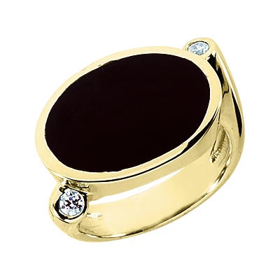 18K White Gold Ladies Black Onyx Ring 0.10ct 4 18K White Gold Ladies Black Onyx Ring 0.10ct - Image 2