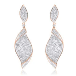 18K Yellow Gold Ladies Designer Diamond Leaf Earrings 3 Carats 11 18K Yellow Gold Ladies Designer Diamond Leaf Earrings 3 Carats -Its Hot Jewelry Shop 18k gold ladies designer diamond leaf earrings 3 carats ro