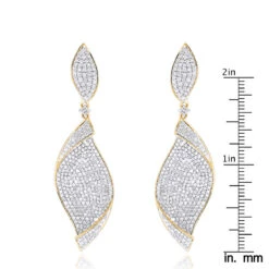 18K Yellow Gold Ladies Designer Diamond Leaf Earrings 3 Carats 15 18K Yellow Gold Ladies Designer Diamond Leaf Earrings 3 Carats -Its Hot Jewelry Shop 18k gold ladies designer diamond leaf earrings 3 carats rulerye