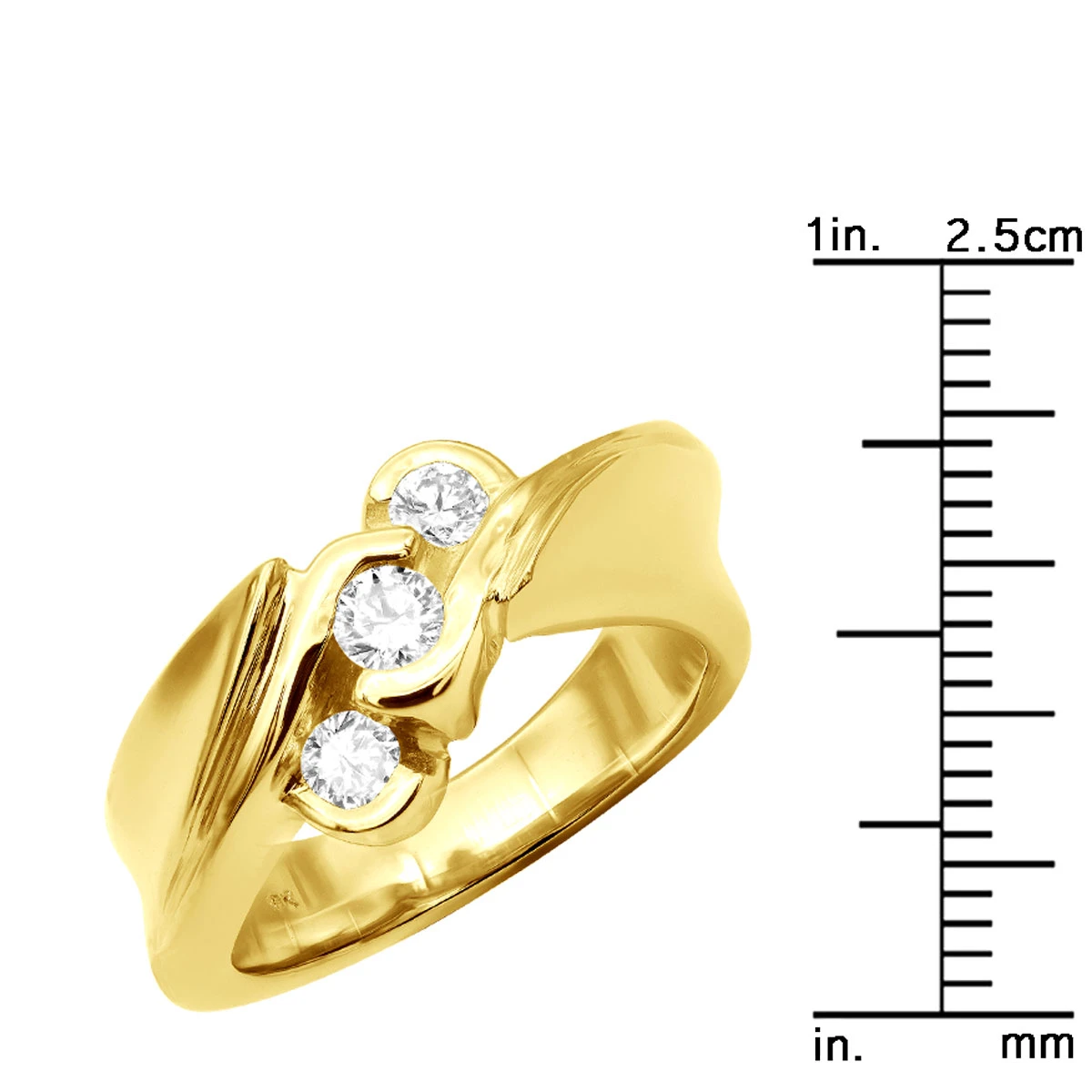 18K Yellow Gold Ladies Diamond Ring 0.31ct 10 18K Yellow Gold Ladies Diamond Ring 0.31ct - Image 8