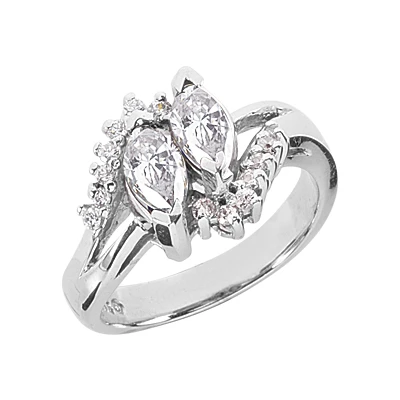 18K White Gold Ladies Diamond Ring 1.21ct 3 18K White Gold Ladies Diamond Ring 1.21ct