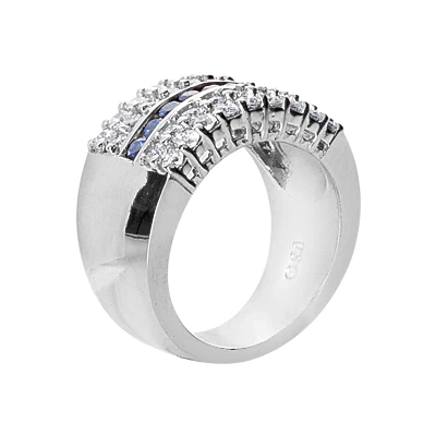 18K White Gold Ladies Diamond Ring 1.35ct 11.8mm 5 18K White Gold Ladies Diamond Ring 1.35ct 11.8mm - Image 3
