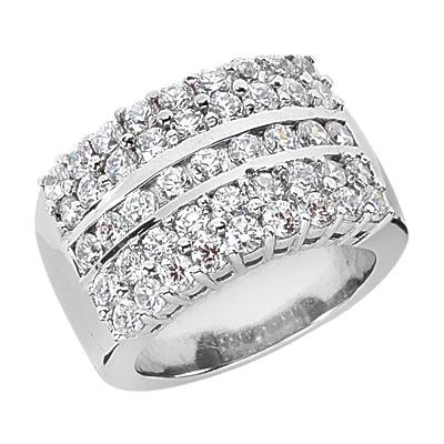 18K White Gold Ladies Diamond Ring 1.35ct 11.8mm 3 18K White Gold Ladies Diamond Ring 1.35ct 11.8mm