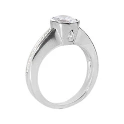 18K White Gold Ladies Diamond Ring 1.35ct 4.6mm -Its Hot Jewelry Shop 18k gold ladies diamond ring 135ct p 32546 back white 20220426