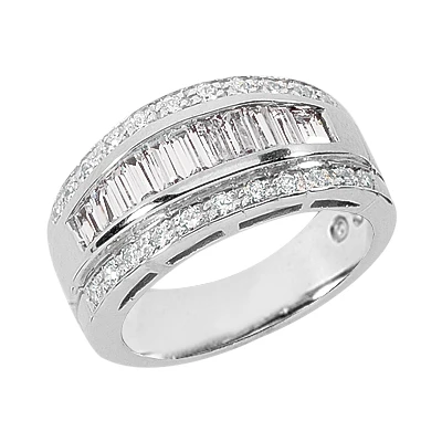 18K White Gold Ladies Diamond Ring 1.41ct 3 18K White Gold Ladies Diamond Ring 1.41ct