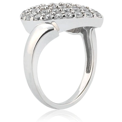 Thin 18K White Gold Ladies Diamond Ring 1.50ct 4 Thin 18K White Gold Ladies Diamond Ring 1.50ct - Image 2