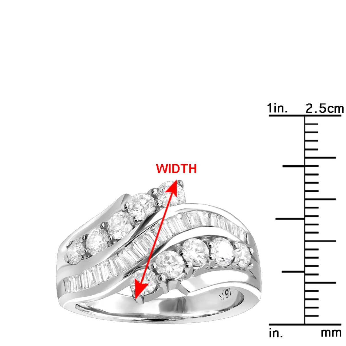 18K White Gold Ladies G/VS Diamond Right Hand Ring 2.25ct 8 18K White Gold Ladies G/VS Diamond Right Hand Ring 2.25ct - Image 6