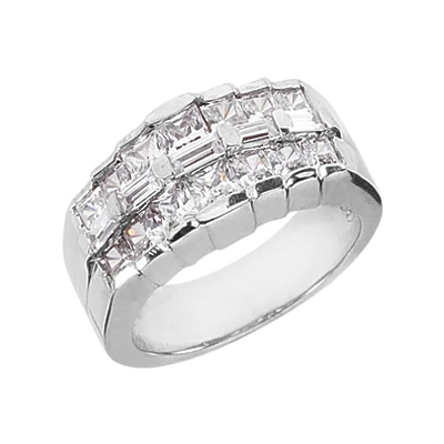 18K White Gold Ladies Diamond Ring 2.12ct 3 18K White Gold Ladies Diamond Ring 2.12ct