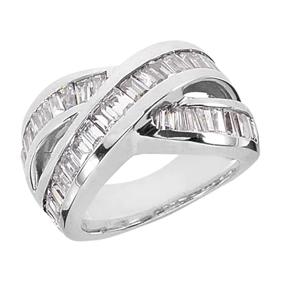 18K White Gold Ladies Diamond Ring 2.50ct 3 18K White Gold Ladies Diamond Ring 2.50ct