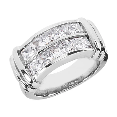 18K White Gold Ladies Diamond Ring 2.70ct 10.2mm 3 18K White Gold Ladies Diamond Ring 2.70ct 10.2mm