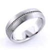 18K White Gold Little Braid Wedding Band For Men -Its Hot Jewelry Shop 18k gold little braid wedding band for men 1