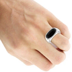 18K White Gold Men's Black Onyx Ring 8.9mm -Its Hot Jewelry Shop 18k gold mens black onyx ring p 31952 bodwh