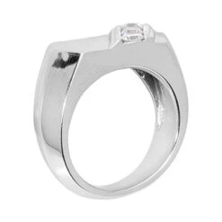 18K White Gold Men's Diamond Ring 0.45ct 9.3mm -Its Hot Jewelry Shop 18k gold mens diamond ring 045ct p 31649 back white 20220426