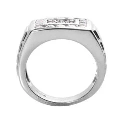 18K White Gold Men's Diamond Ring 0.78ct 13.1mm -Its Hot Jewelry Shop 18k gold mens diamond ring 078ct p 31794 back white 20220420 20220426