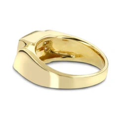18K Yellow Gold Men's Diamond Ring 0.87ct -Its Hot Jewelry Shop 18k gold mens diamond ring 087ct p 31940 backye