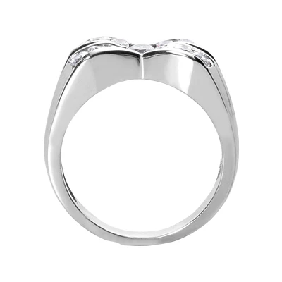 18K White Gold Men's Diamond Ring 1.21ct 5 18K White Gold Men's Diamond Ring 1.21ct - Image 3