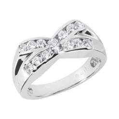 18K White Gold Men's Diamond Ring 1.21ct