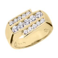 18K White Gold Men's Diamond Ring 1.25ct -Its Hot Jewelry Shop 18k gold mens diamond ring 125ct p 31908 yellow 20220420 20220426