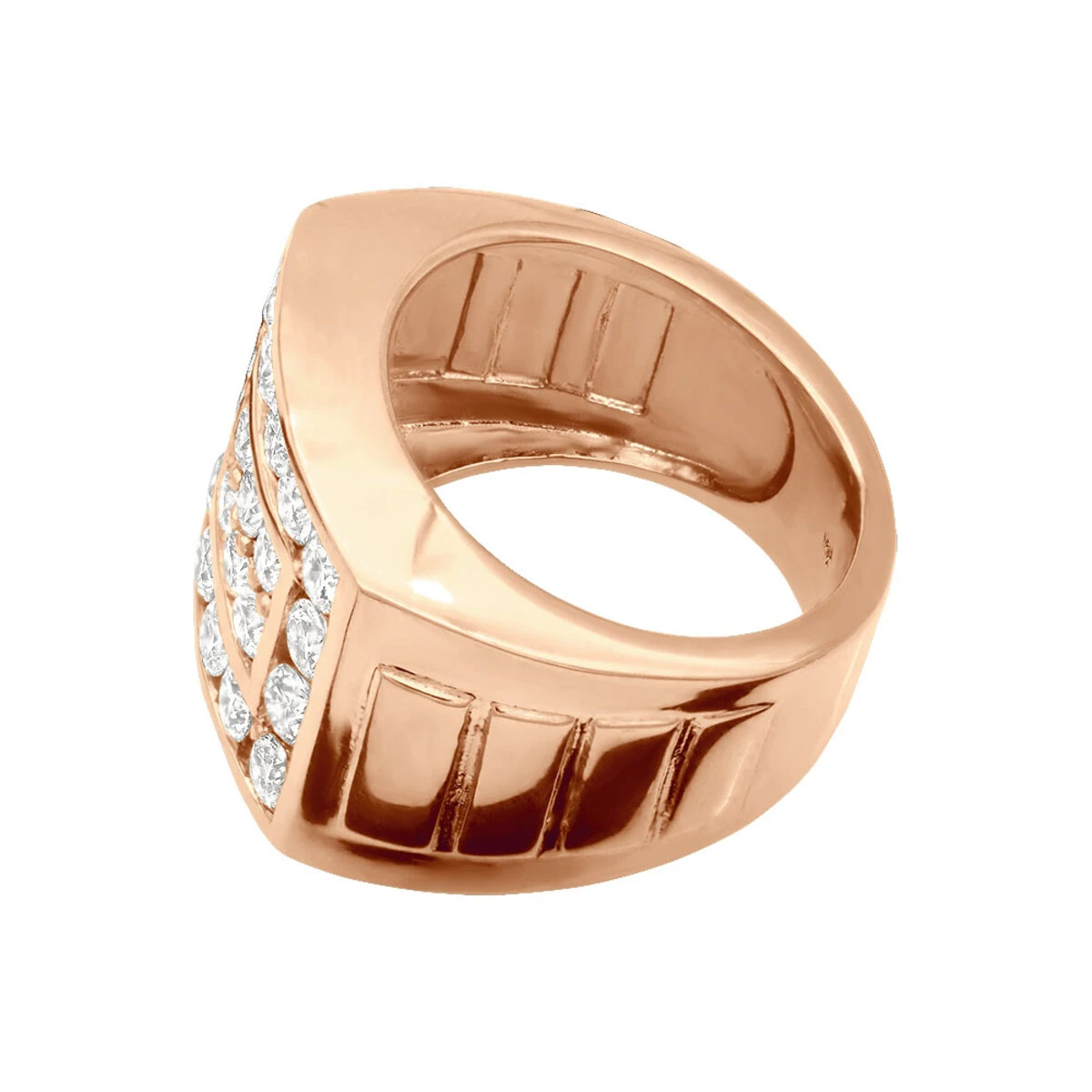 18K Yellow Gold Men's Diamond Ring 1.32ct 13.5mm 8 18K Yellow Gold Men's Diamond Ring 1.32ct 13.5mm - Image 6