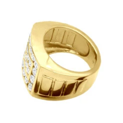 18K Yellow Gold Men's Diamond Ring 1.32ct 13.5mm 14 18K Yellow Gold Men's Diamond Ring 1.32ct 13.5mm -Its Hot Jewelry Shop 18k gold mens diamond ring 132ct p 31792 backye 20210807