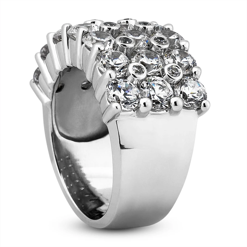 18K White Gold Men's Diamond Ring 1.53ct 6 18K White Gold Men's Diamond Ring 1.53ct - Image 4
