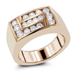 18K Yellow Gold Men's Diamond Ring 1ct By Luxurman 10 18K Yellow Gold Men's Diamond Ring 1ct By Luxurman -Its Hot Jewelry Shop 18k gold mens diamond ring 1ct p 31882 ro