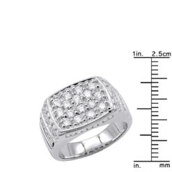 18K White Gold Men's Diamond Ring 2.68ct -Its Hot Jewelry Shop 18k gold mens diamond ring 268ct p 31898 rulerwh