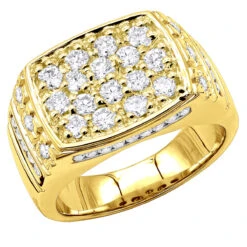 18K White Gold Men's Diamond Ring 2.68ct -Its Hot Jewelry Shop 18k gold mens diamond ring 268ct p 31898 ye