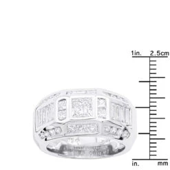 18K White Gold Men's Diamond Statement Ring 3.53ct -Its Hot Jewelry Shop 18k gold mens diamond ring 353ct p 31699 rulerwh