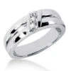 18K White Gold Men's Diamond Wedding Ring 0.18ct -Its Hot Jewelry Shop 18k gold mens diamond wedding ring 018ct p 31147