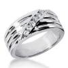 18K White Gold Men's Wedding Ring 0.24ct Diamonds Channel Set Diagonal Row -Its Hot Jewelry Shop 18k gold mens diamond wedding ring 024ct p 30727