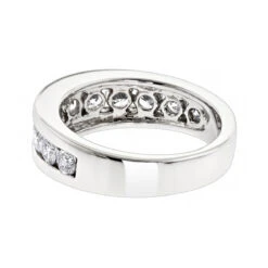 18K White Gold Men's Diamond Wedding Ring 1.10ct -Its Hot Jewelry Shop 18k gold mens diamond wedding ring 110ct p 31087 backwh