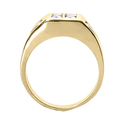 18K White Gold Men's Princess & Trillion Diamonds Ring 1.38ct 6 18K White Gold Men's Princess & Trillion Diamonds Ring 1.38ct - Image 4